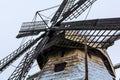 Dutch windmill`s sails closeup